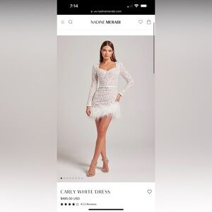 Nadine Merabi Carly White Dress